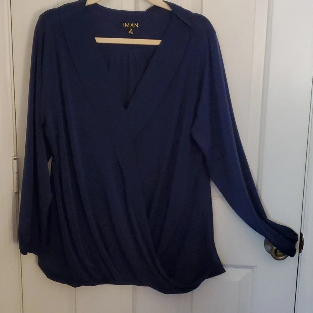 Iman Womens Long Sleeve Top